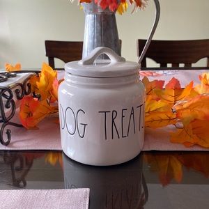 Rae Dunn Dog Treats and Woof Canisters set